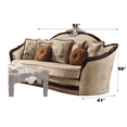 thumbnail image 5 of ACME Ernestine Sofa (with 7 Pillows) in Tan Fabric & Black, 5 of 6