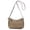 elephant gray, variant on Genuine Leather Shoulder Bag, Women's Grainy Crescent Underarm Crossbody Purse