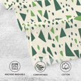 thumbnail image 5 of Yayeee 100% Cotton Hand Towels for Bathroom 16" x 28" Soft Absorbent Kitchen Towel, Green Triangles Pattern, 5 of 7