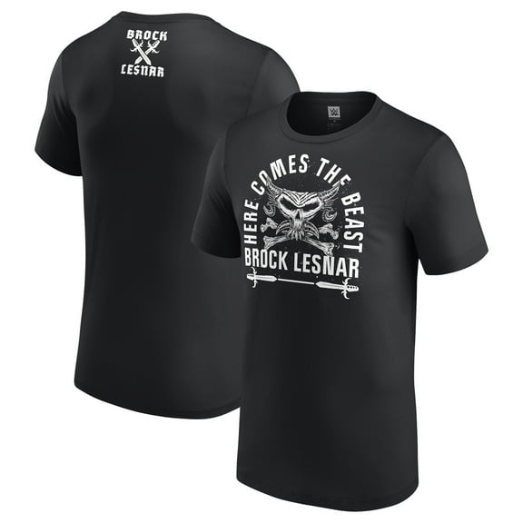 Men's Black Brock Lesnar Here Comes The Beast T-Shirt