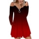 thumbnail image 1 of Vestidos Para Mujer Vestido Floral Trendy V Neck Zipper Tirantes Impreso Vestido de Manga Larga Odeerbi  ODB183326, 1 of 5