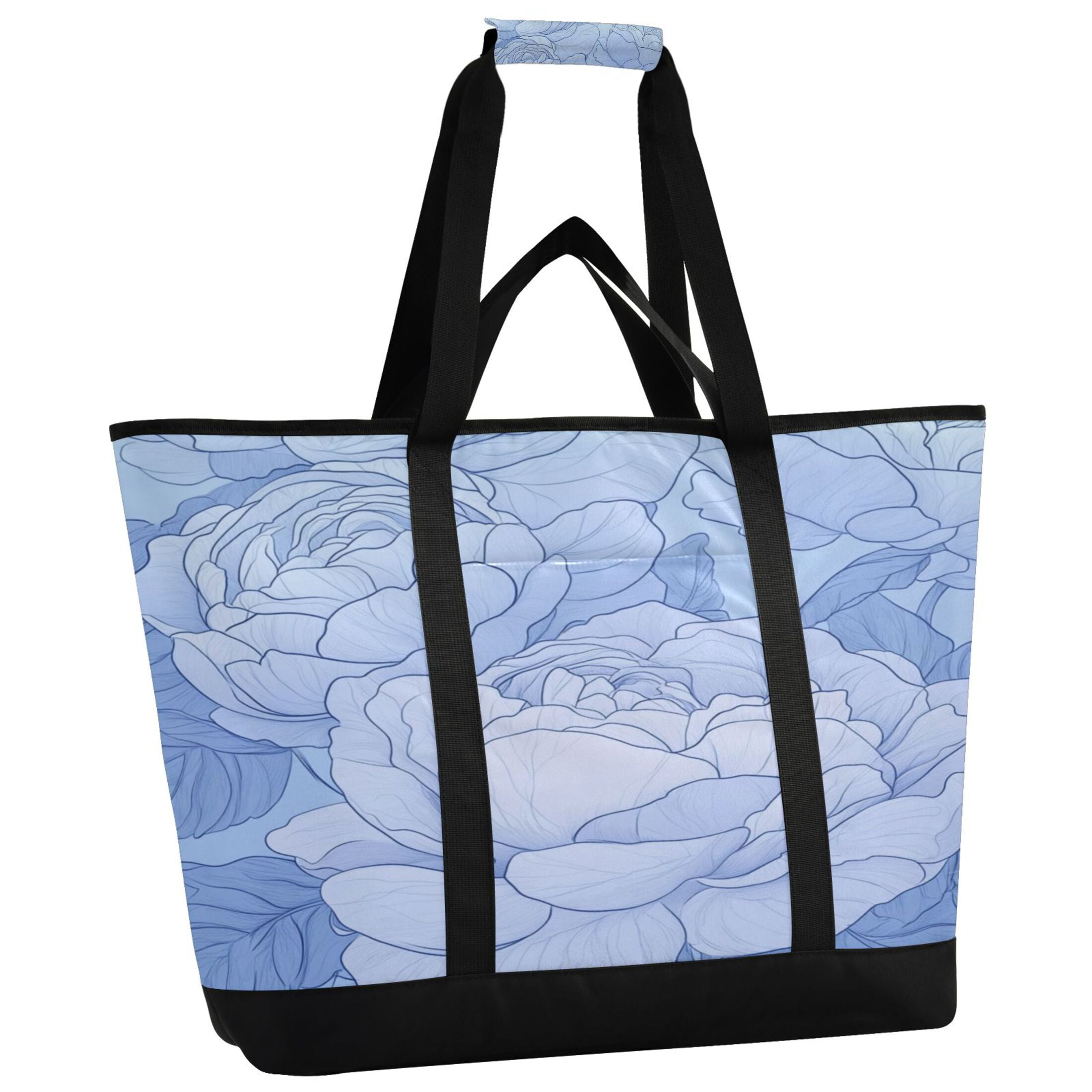 Large Hand-held Ice Pack Picnic Bag Insulation and Refrigeration Suitable for Shopping Picnics and Camping Super Beautiful Roses