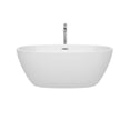 thumbnail image 3 of Juno 59" Freestanding Bathtub in White with Polished Chrome Drain and Overflow Trim and Floor Mounted, 3 of 7