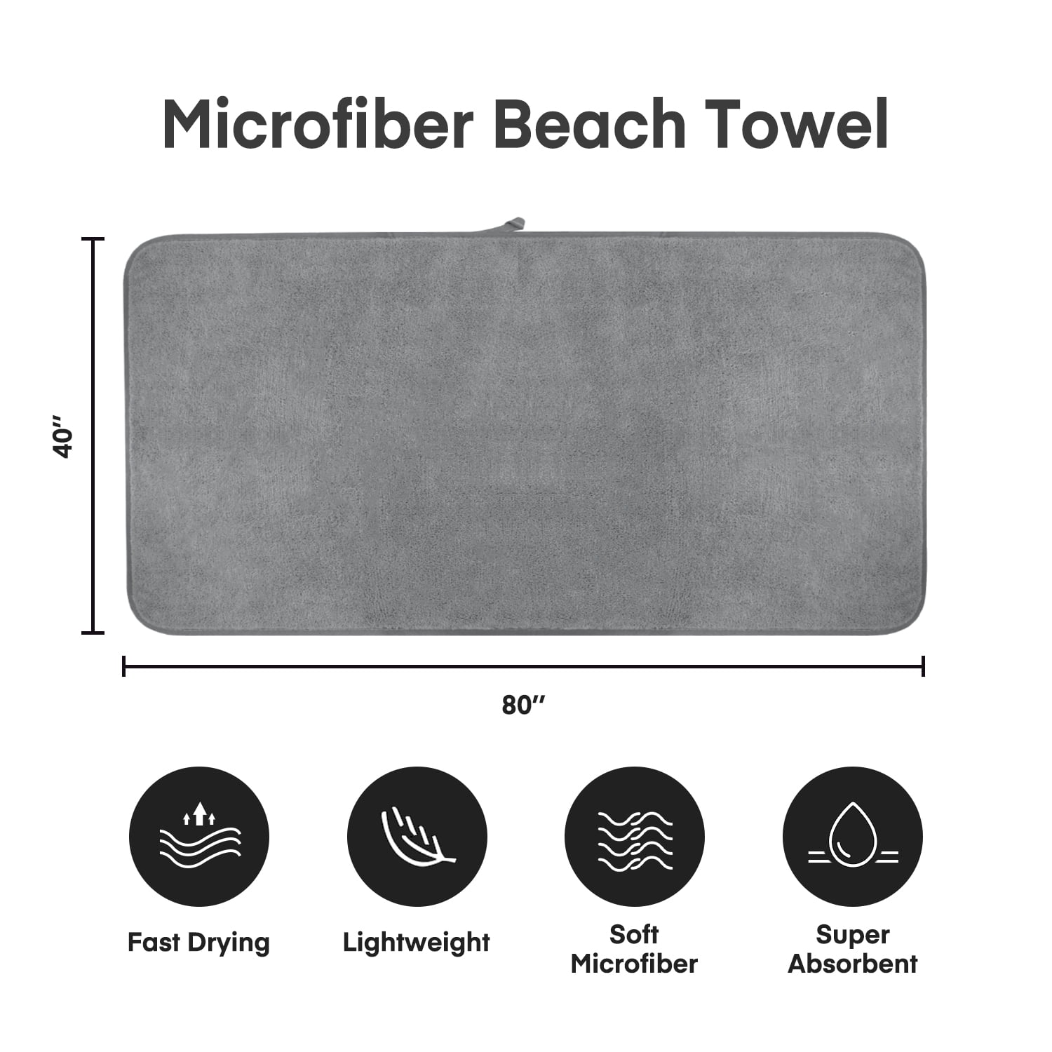 JML 2-Pieces Coral Fleece Large Bath Towel Set For Bathroom, Quick Dry Ultra Absorbent 35"x70"