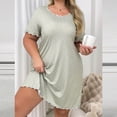 thumbnail image 4 of cfhntfmh Nuisette Sans Manches pour Femmes Grande Taille à Bretelles Spaghetti Col Rond Combinaison Intégrale Robe de Nuit Courte Babydoll Chemises de Nuit, 4 of 5