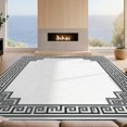 thumbnail image 2 of Design&I 3'x5' Washable Throw Rug Ultra-Thin & Non-Slip Skid-Resistant Small Traditional Interlocking Border Meander Vintage Inspired Greek for Entryway, Kitchen, 2 of 7