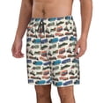 thumbnail image 2 of Vsdgher Train Men's Beach Shorts, Surfing shorts, Swim trunks, Quick Dry Swim Trunks for Surfing Beach Fun -X-Large, 2 of 6