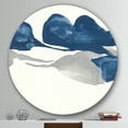 thumbnail image 3 of Designart 'Gouache Saphir sur Gris III' Géométrique Métal Cercle Art Mural, 3 of 3