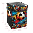 thumbnail image 5 of Football Foldable Car Trash Can with Lid, Leak-proof and Hanging Storage Bag - Car Garbage Can for Organization on-the-Go, 5 of 6