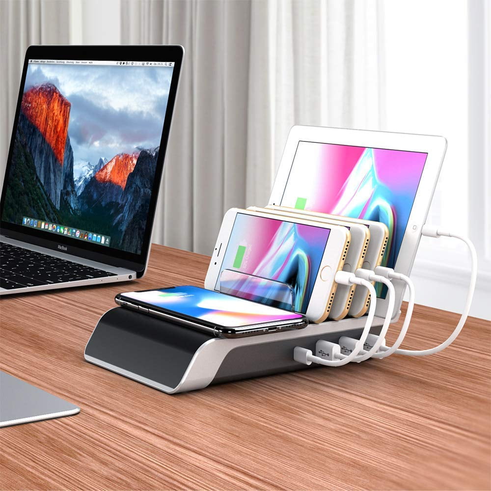 GLiving USB Charging Station Dock - 4-Port - Fast Charge Docking