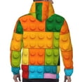 thumbnail image 7 of Naloa Colorful Building Blocks Men's Casual Hooded Collar Drawstring Hoodies Pullover Sweatshirts Casual Long Sleeve Shirts-3X-Large, 7 of 7