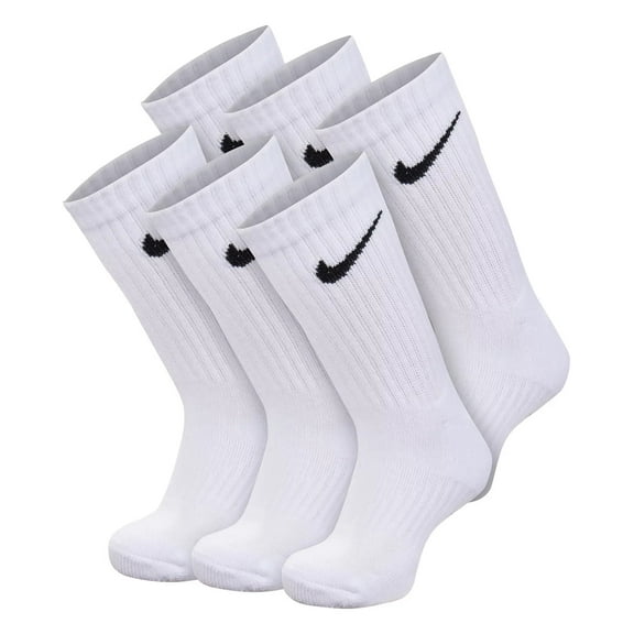 Nike Kids Everyday Cushioned Crew Socks 6-Pack (XS / X-Small / 5-7 Sock Size)