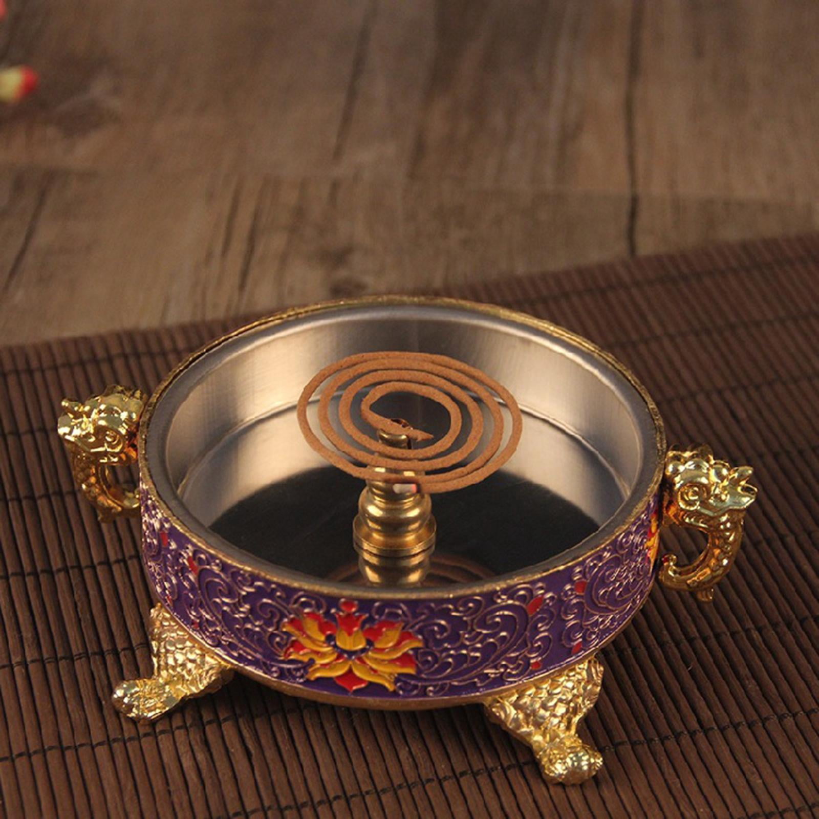 WLPZXP Enamel Tibetan Incense Burner Holder Censer Flower Decorative Table Centerpieces