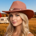 thumbnail image 1 of Chapeau de Cowboy Classification des Produits Style Western avec Bandeau Classique pour Hommes et Femmes, 1 of 4