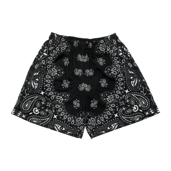 BOOMNY Men's Shorts Casual Printed Elastic Waist Drawstring Basketball Sports Shorts For Man Soft Loose Fit Summer Workout Shorts Comfy Mens Dailywear