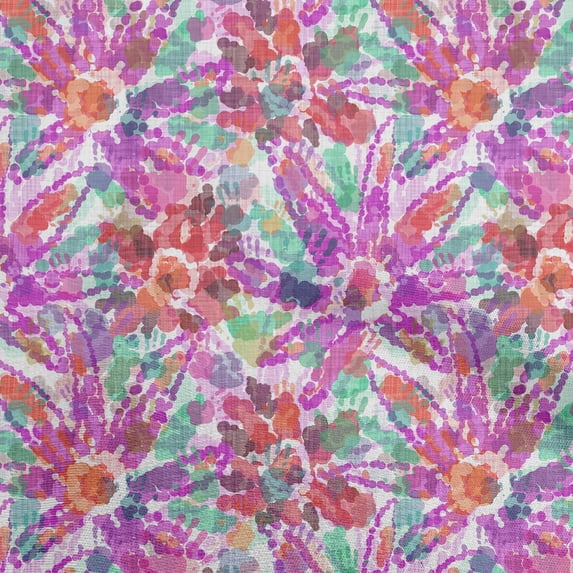 oneOone Cotton Cambric Fuschia Pink Fabric Abstract Dress Material Fabric Print Fabric By The Yard 56 Inch Wide