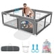 thumbnail image 1 of Corralito para Bebé, Juego de Parque Infantil, con 50 Bolas Oceánicas, Aro de Baloncesto, Anillos de Tracción, Bolsa de Almacenamiento, Seguro, Suave y Transpirable Parque de Juegos Grande, 1 of 7