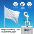 thumbnail image 3 of Uxcell 2 Pcs Flag Swivel Snap Clips, 4.1 Inch Heavy Duty Alloy Flag Pole Snaps Hooks, Silver Tone, 3 of 6