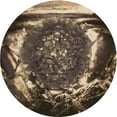 thumbnail image 1 of Ahgly Company Machine Washable Indoor Square Transitional Burgundy Brown Area Rugs, 3' Square, 1 of 7