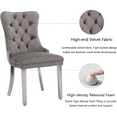 thumbnail image 5 of LegaHome Dining Chairs Set of 4, Modern Upholstered Velvet Dining Room Chairs with Nailhead Trim and Chrome Stainless Steel Plating Solid Wood Legs, Tufted Button Padded Chairs Set for Kitchen, Gray, 5 of 11