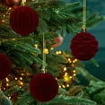 thumbnail image 6 of Hometravel Dark Velvet Christmas Balls, Flocked Sphere Ornaments for Holiday Tree, Deep Color Palette Decor Set, Elegant Christmas Decoration Pieces, 6 of 7