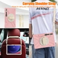 thumbnail image 7 of For Samsung Galaxy Tab S10 Plus/S9 FE+/S9 Plus Case 12.4 inch SM-X820/SM-X610/SM-X810, 360 Hand Strap, Shoulder Strap, Kickstand, Rugged Drop Protection, Cherry Pink, 7 of 7