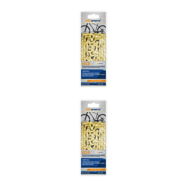 Baohd Bicycle Chains Sturdy And Durable For On Every Ride Made With Carbon Steel gold 8 Speed 2Set