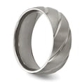 thumbnail image 5 of Titanium Swirl Design 8mm Satin Band, 5 of 11