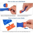 2Pcs Mini Plastic Razor Blade Scraper Adhesive Multipurpose Remover