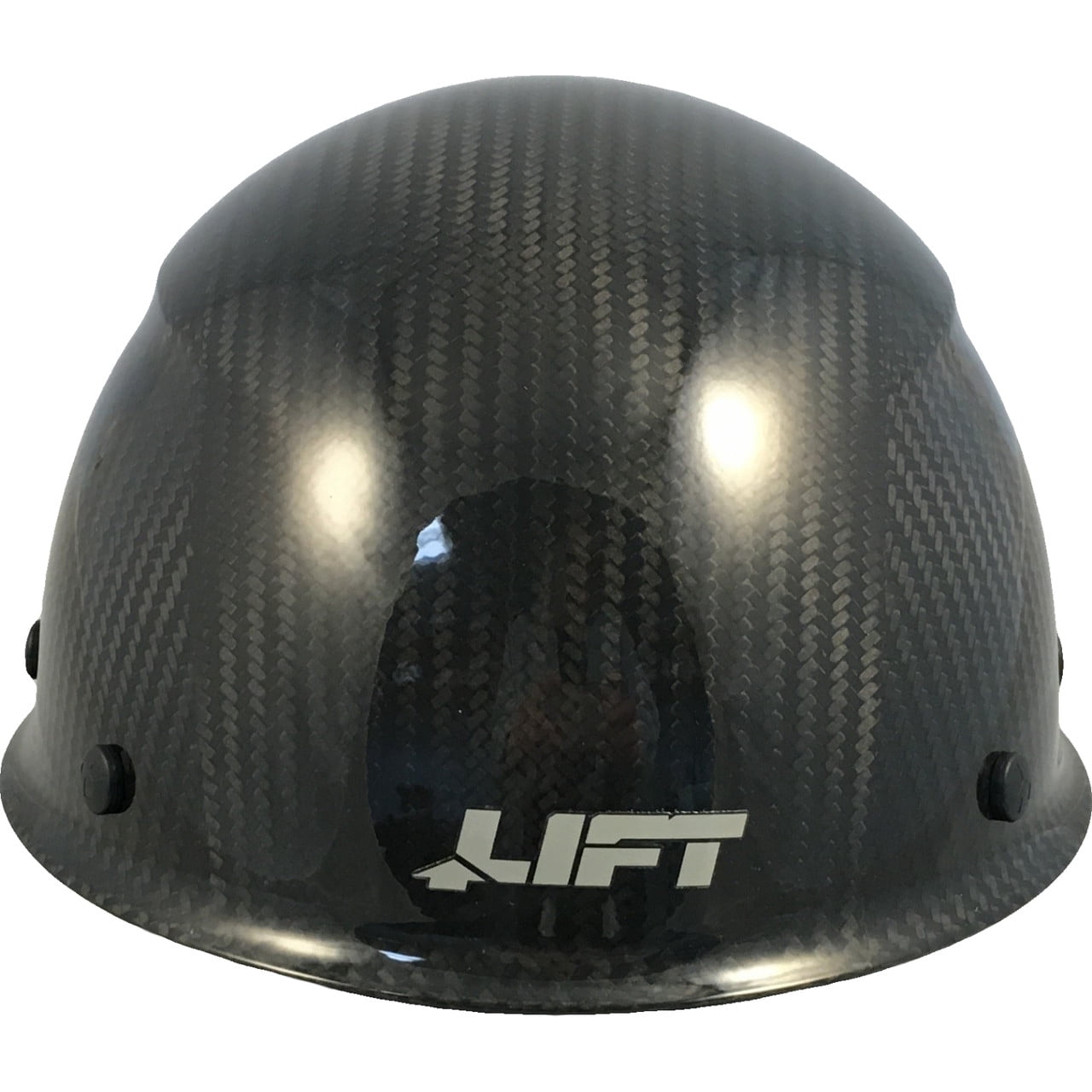Lift Safety Actual Carbon Fiber Hard Hat - Cap Style Glossy Black with Tote