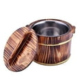 thumbnail image 1 of GOOHOCHY 1 PC Creative Vegetal Bucket Barril de madera Cuenco de sushi de moda con tapa, 1 of 8