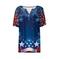thumbnail image 4 of VerPetridure American Flag Shirts for Women 4th of July T Shirt Funny USA Print V-Neck Tees Patriotic Casual Short Sleeve Tops, 4 of 5