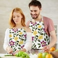 thumbnail image 3 of Pioneer Flower Floral Print Pattern Apron-Garden Aprons for Women with Pockets-Cotton Linen Waterproof Kitchen Cooking Gardening Aprons Adjustable for Kitchen,Cooking,BBQ and Salon 33x27 Inch, 3 of 7