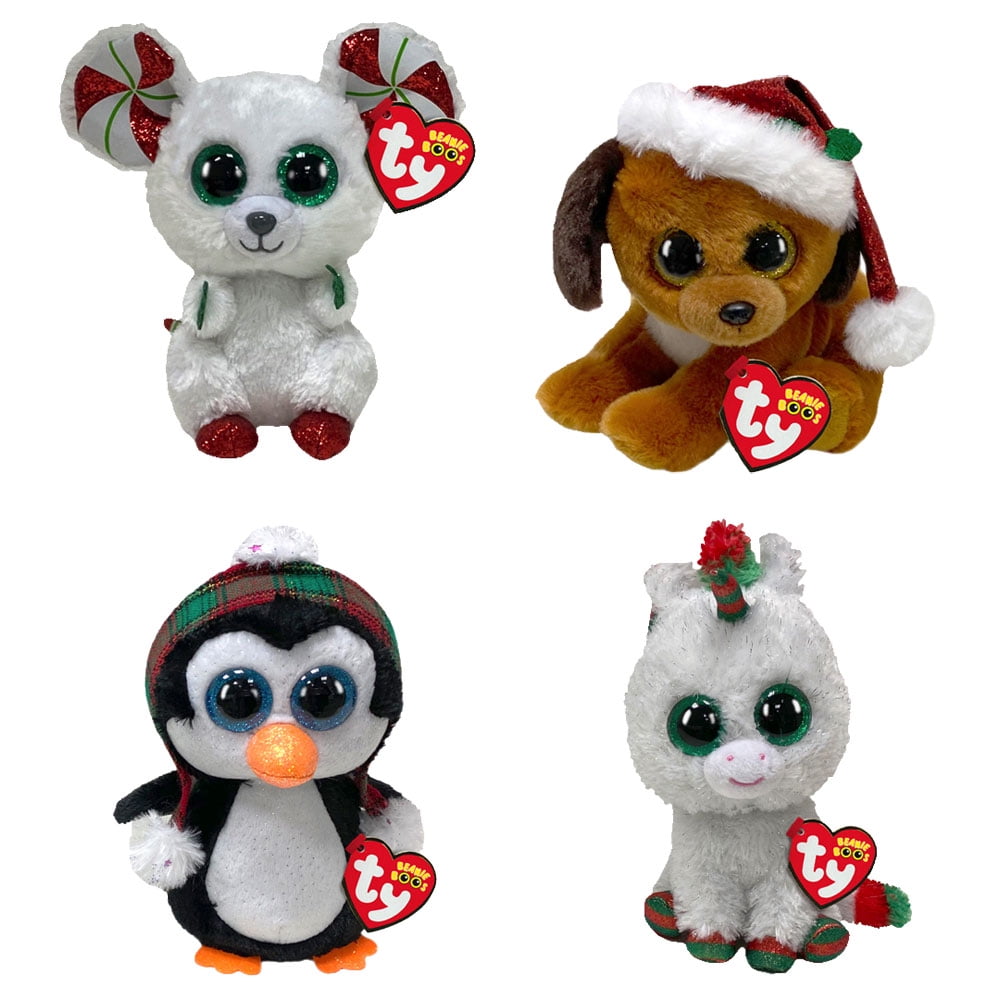 TY Beanie Boos SET OF 4 Christmas 2021 Releases (Cheer, Snowfall