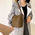 thumbnail image 3 of Bolso tipo cubo a la moda para mujer, bolso bandolera diario, bolso bandolera Retro de PU con correa ajustable, 3 of 7
