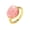 Gold Pink Stone, variant on HIJONES Women's Stainless Steel Treardrop Gemstone Statement Ring Tiger Eye Agate Crystal Knuckle Band Jewelry for Party Gold Brown Stone Size 7