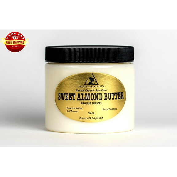 Sweet Almond Butter Organic Cold Pressed Fresh Pure 64 oz, 4 LB