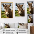 thumbnail image 4 of Designart "Horizon of Countryside Donkey II" Animals Framed Wall Art - Traditional Grey Donkey Entryway Framed Wall Art, 4 of 6