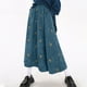 thumbnail image 1 of HongQid Women’s Corduroy Long Skirt Spring Fall Embroidery Floral A-Line Skirt Vintage Elastic High Waist Ruffle Maxi Skirt, 1 of 6