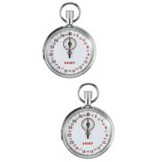 2 Count Experiment Mechanical Stopwatch Professional Teaching Silver