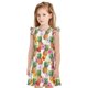 thumbnail image 1 of Balery Hawaiian Pineapples And Hibiscus Flowers Camisón de princesa para niñas, pijama de algodón con mangas abullonadas, suave y bonito.-Medium, 1 of 6