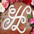 thumbnail image 3 of Unfinished Wooden Monogram H Alphabet Decorative Letters, Rustic Wall Hanging Craft Home Decor, 13", 3 of 4