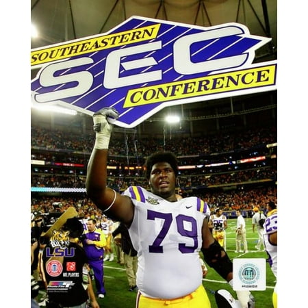 - Herman Johnson LSU Tigers 2007 Action Photo Print