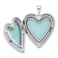 thumbnail image 5 of Sterling Silver Satin Enameled Mis Quince Butterfly Heart Locket Charm Pendant, 5 of 5