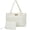 white, variant on Waterproof Multifunctional Laptop Tote Bag for Women, Lightweight Puffer Tote with 15.6 Inch Compartment and Luggage Strap, Black