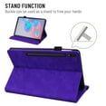 thumbnail image 3 of Galaxy Tab S8 Ultra 14.6-inch (2022) Case,Dteck Shockproof Card Holder Wallet Case Embossed PU Leather Kickstand Hybrid Rubber Folio Protective Cover for Samsung Tab S8 Ultra X900 X906,Purple, 3 of 4