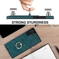 thumbnail image 6 of Feishell Fit for Samsung Galaxy Note 10 Case with 360° Rotatable Ring Holder,Shockproof Drop Resistant Premium Plain PU Leather Soft TPU Card Slots Kickstand Back Protective Phone Case,Blue, 6 of 8
