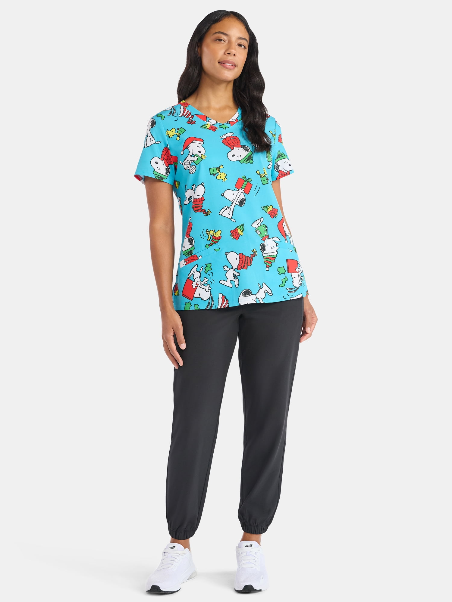 Peanuts Women's Scrub Top, Sizes S-3XL