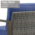 thumbnail image 4 of Opohoro 6PCS Outdoor Conversation Set with 43" Wicker Fire Pit Table, Gray Rattan Sofa Set with Lounge Chairs and Ottomans, Blue for Patio Backyard, 4 of 13