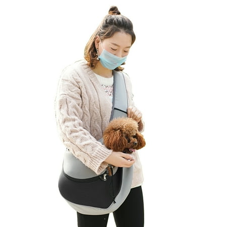 FRCOLOR Portable Pet Carrier Bag with Air Mesh for Small Pets Durable and Ventilated Hands Free Shoulder